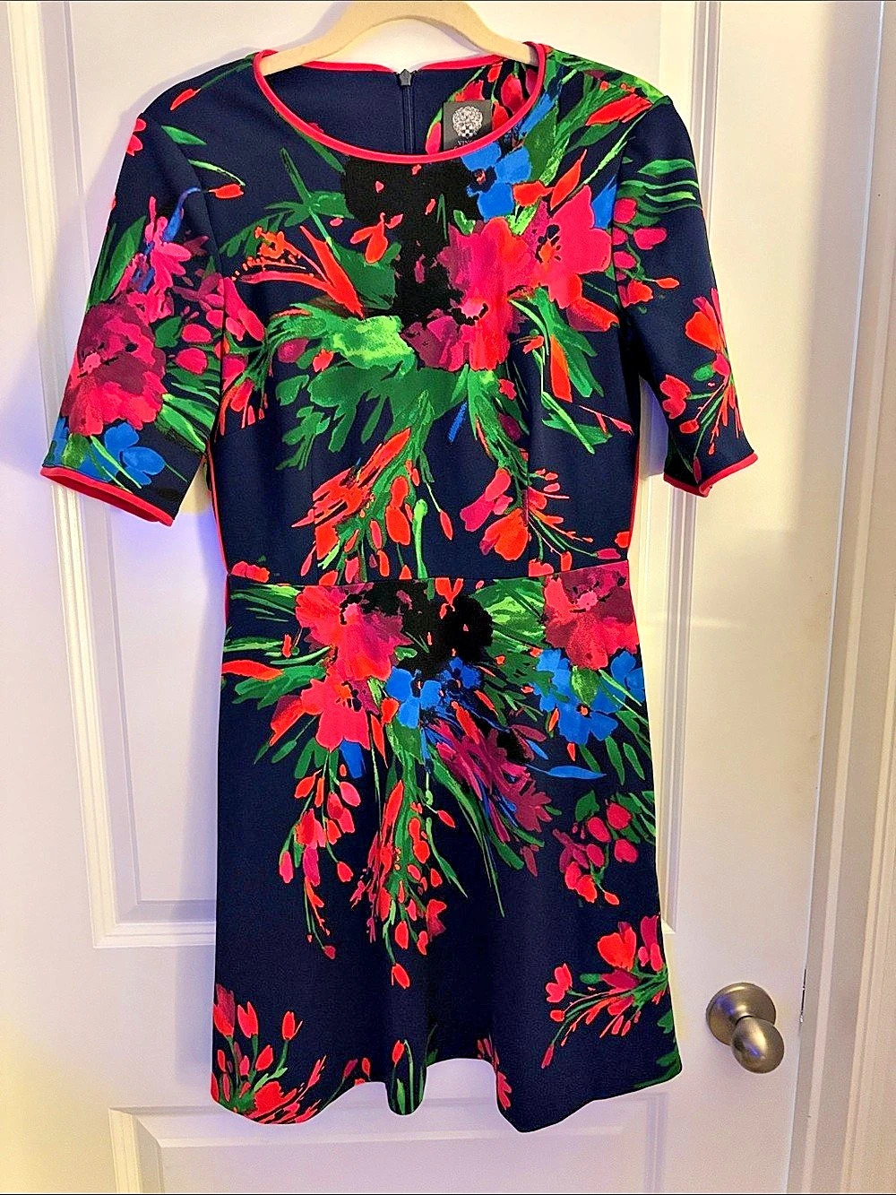 Vince Camuto Floral Scuba  Fit & Flare Dress Mini Dress